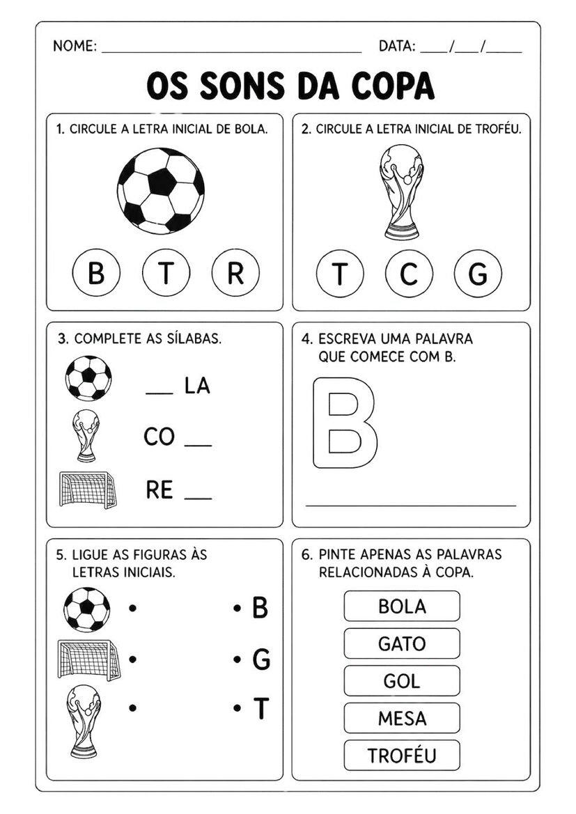 Atividades copa do mundo 1º ano para imprimir para imprimir página 2